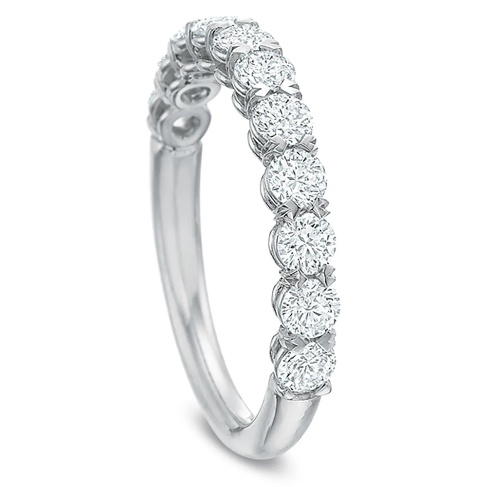 Precision Set Platinum 1.15ct Diamond Wedding Band - Image 2
