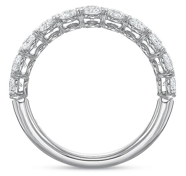 Precision Set Platinum 1.15ct Diamond Wedding Band - Image 3