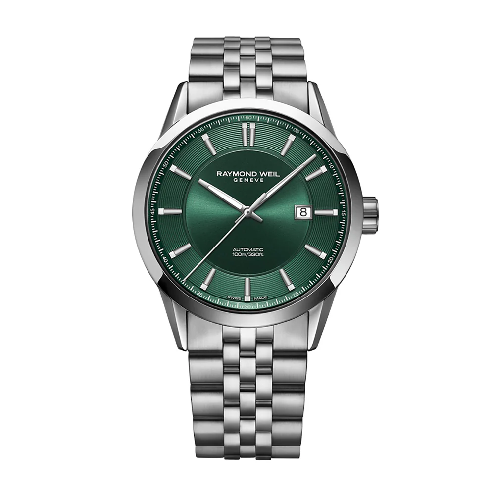 Raymond Weil Freelancer Automatic Green Dial Steel Watch