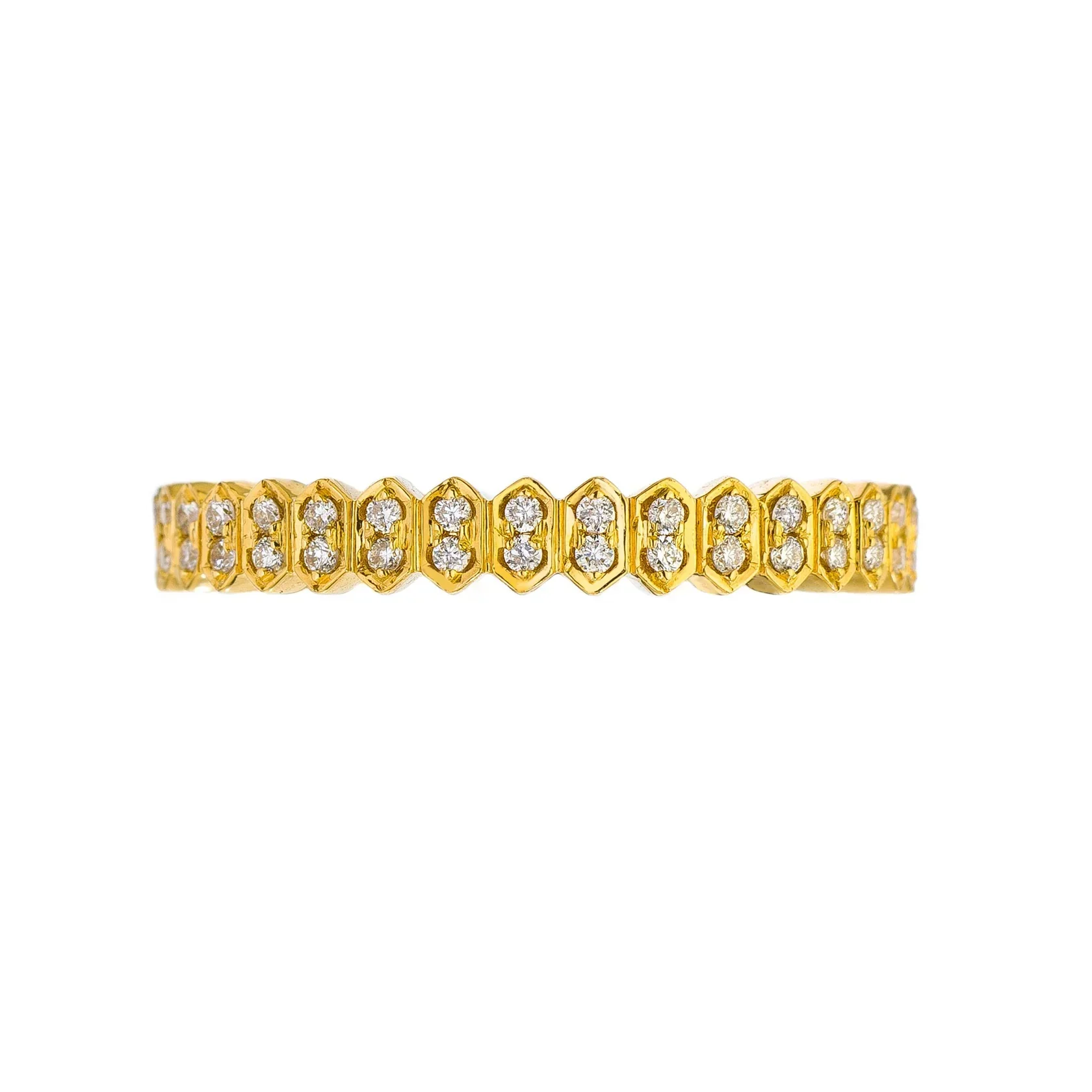 Sethi Couture Abacus Diamond Eternity Stackable Ring 18K Yellow Gold