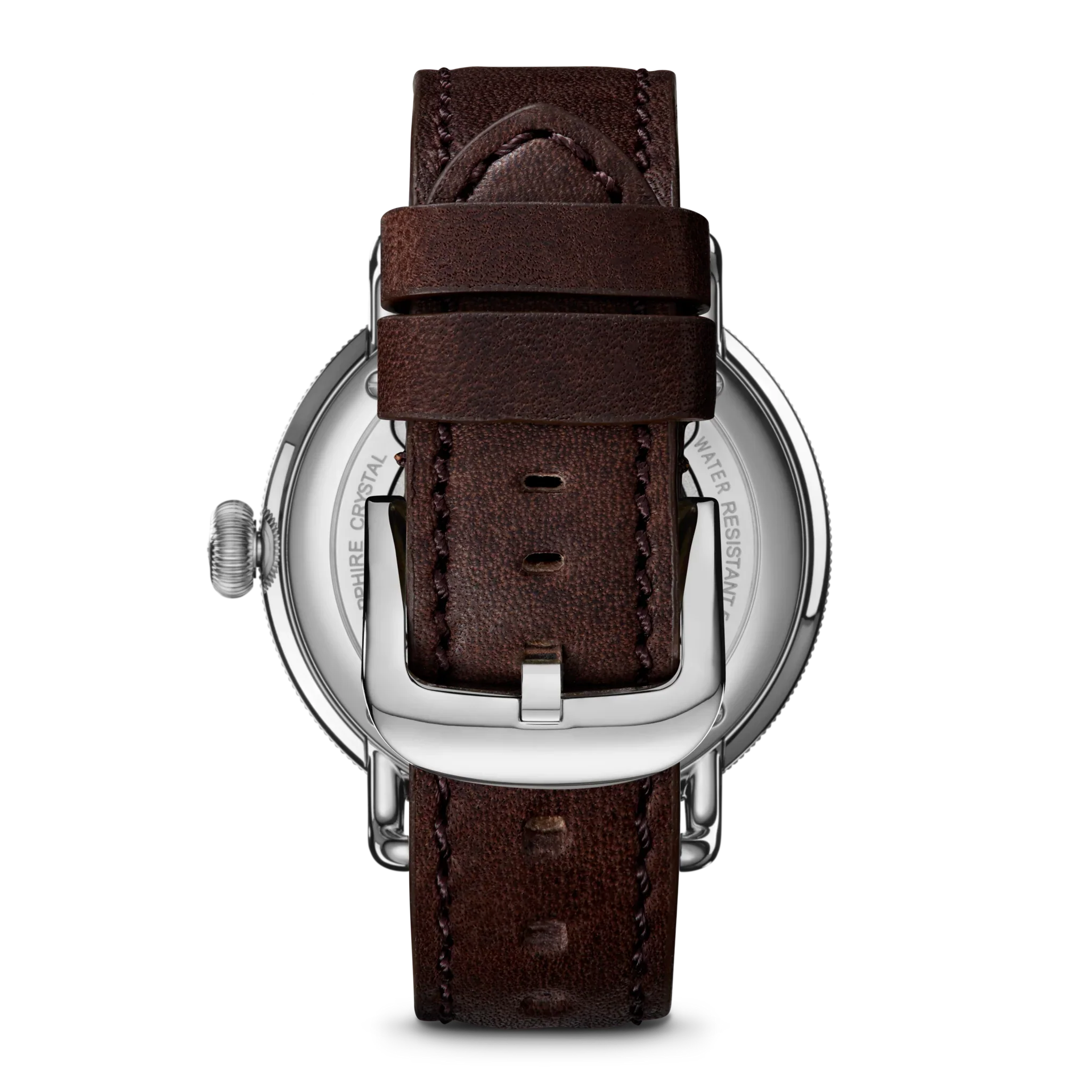 Shinola Canfield 43mm Dark Olive Dial Brown Leather Strap Watch - Image 6
