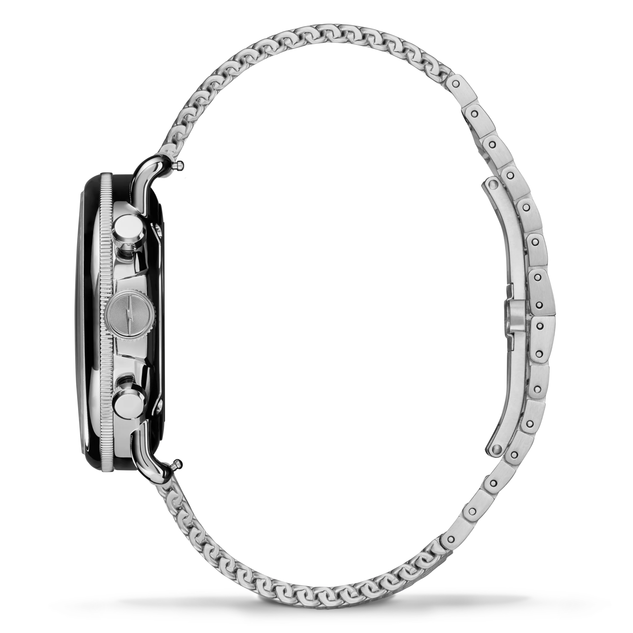 Shinola Canfield C56 Chronograph 43mm Cream Dial Mesh Bracelet Watch - Image 5