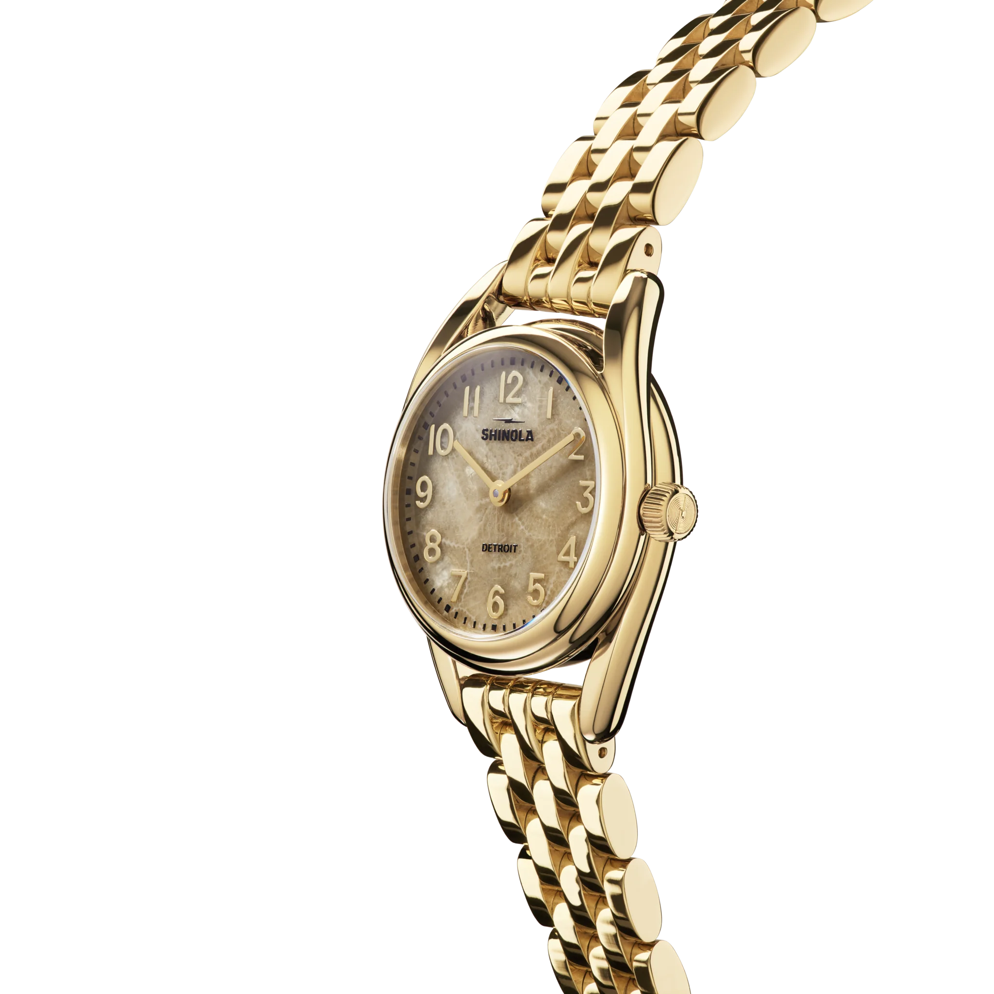 Shinola Derby 30mm Petoskey Stone Dial Gold-PVD Watch - Image 3