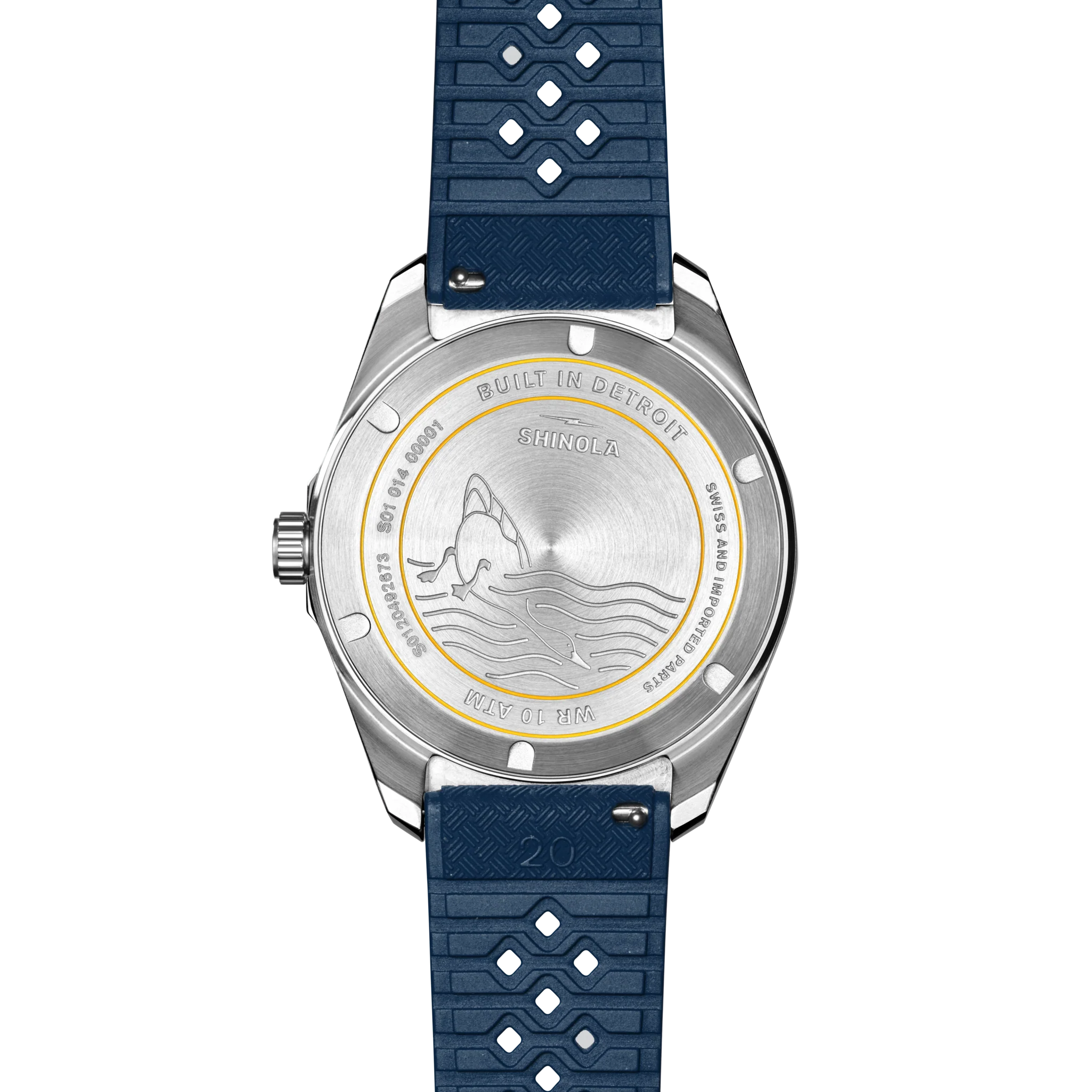 Shinola Duck 40mm Midnight Blue Dial Rubber Strap Watch - Image 3