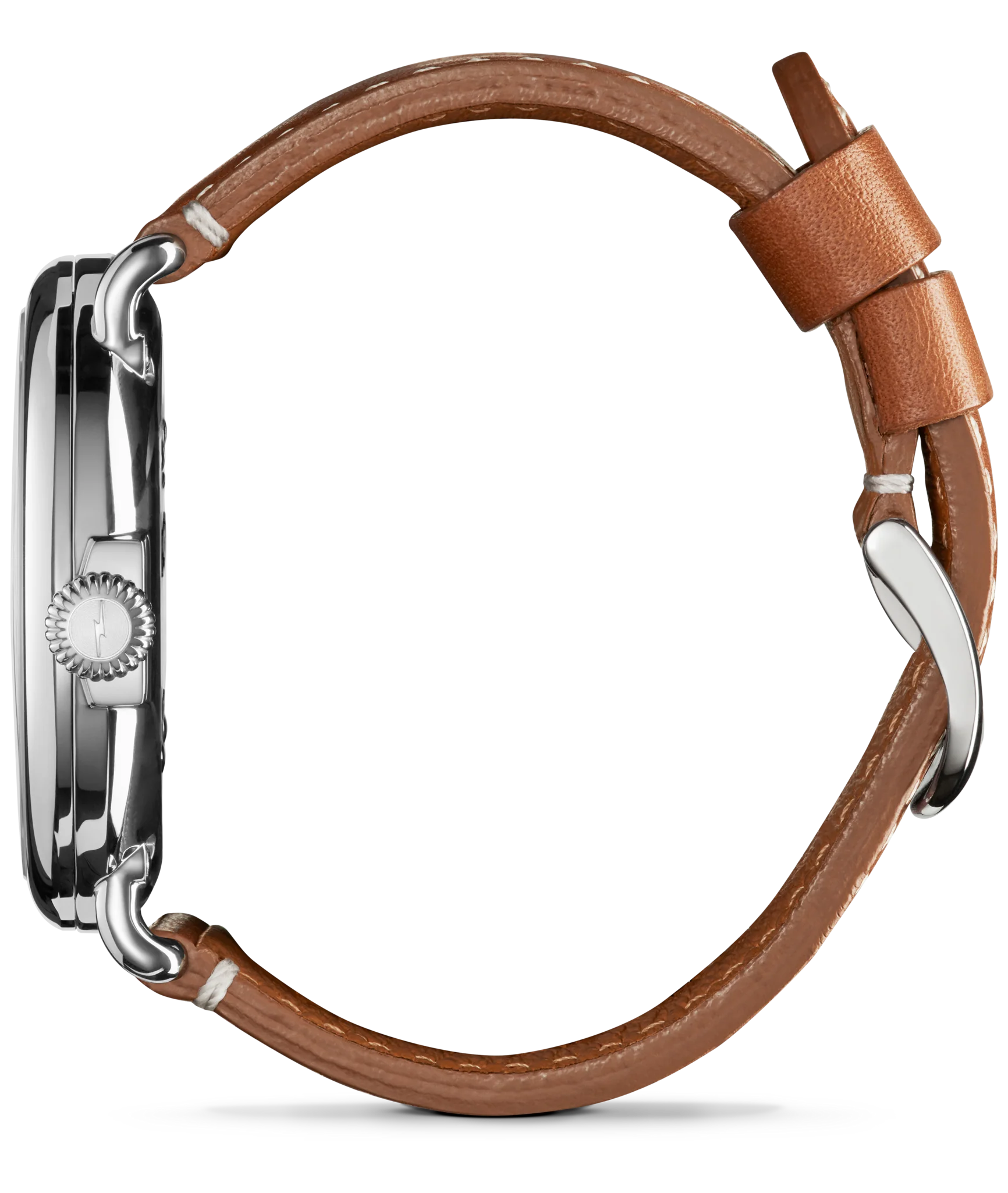 Shinola Runwell 47mm White Dial Tan Leather Strap Watch - Image 5