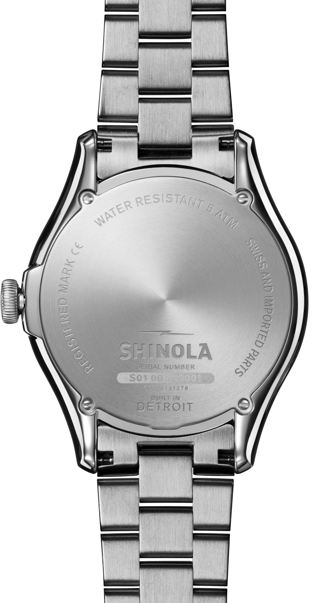 Shinola Vinton 38mm Black Dial Stainless Steel Bracelet Watch - Image 4