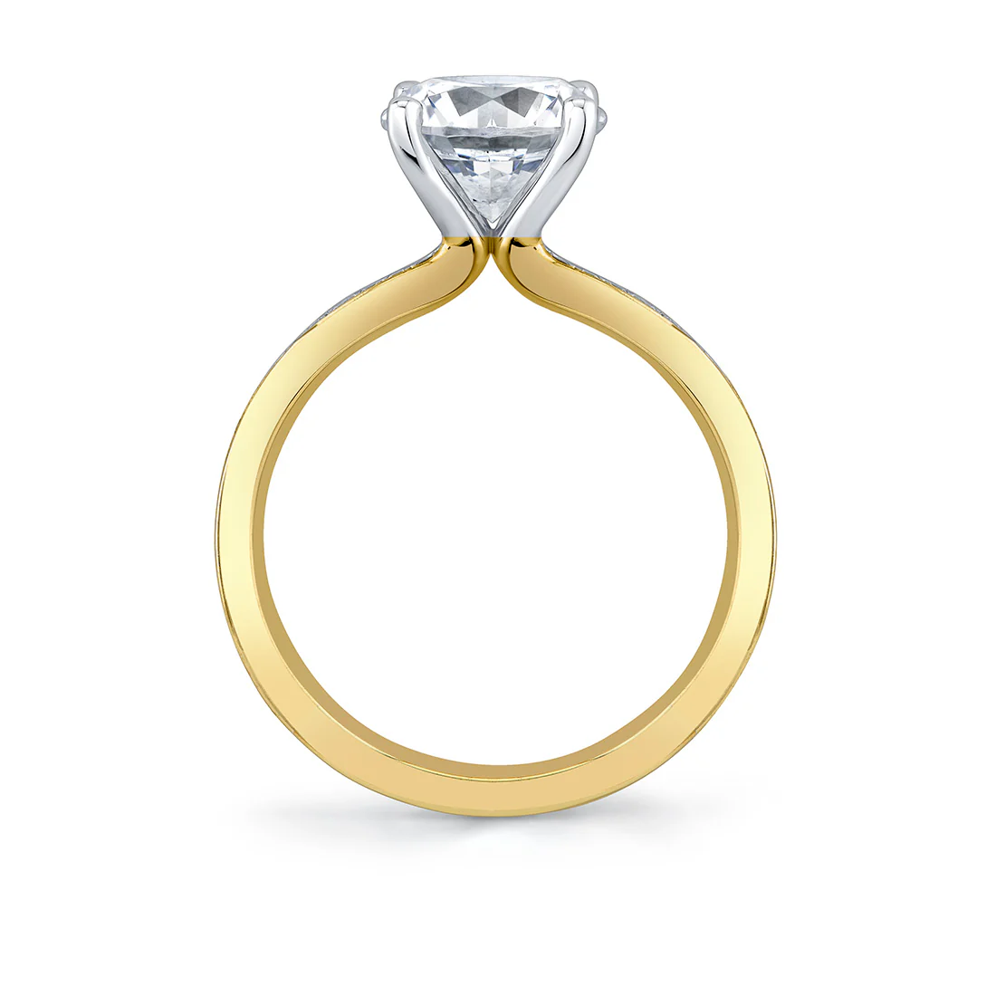 Sylvie Auravie Reese Flush Set Diamond Two Tone Engagement Ring - Image 2
