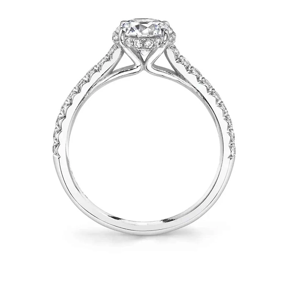 Sylvie Harmonie 18K White Gold Engagement Ring Mounting - Image 2