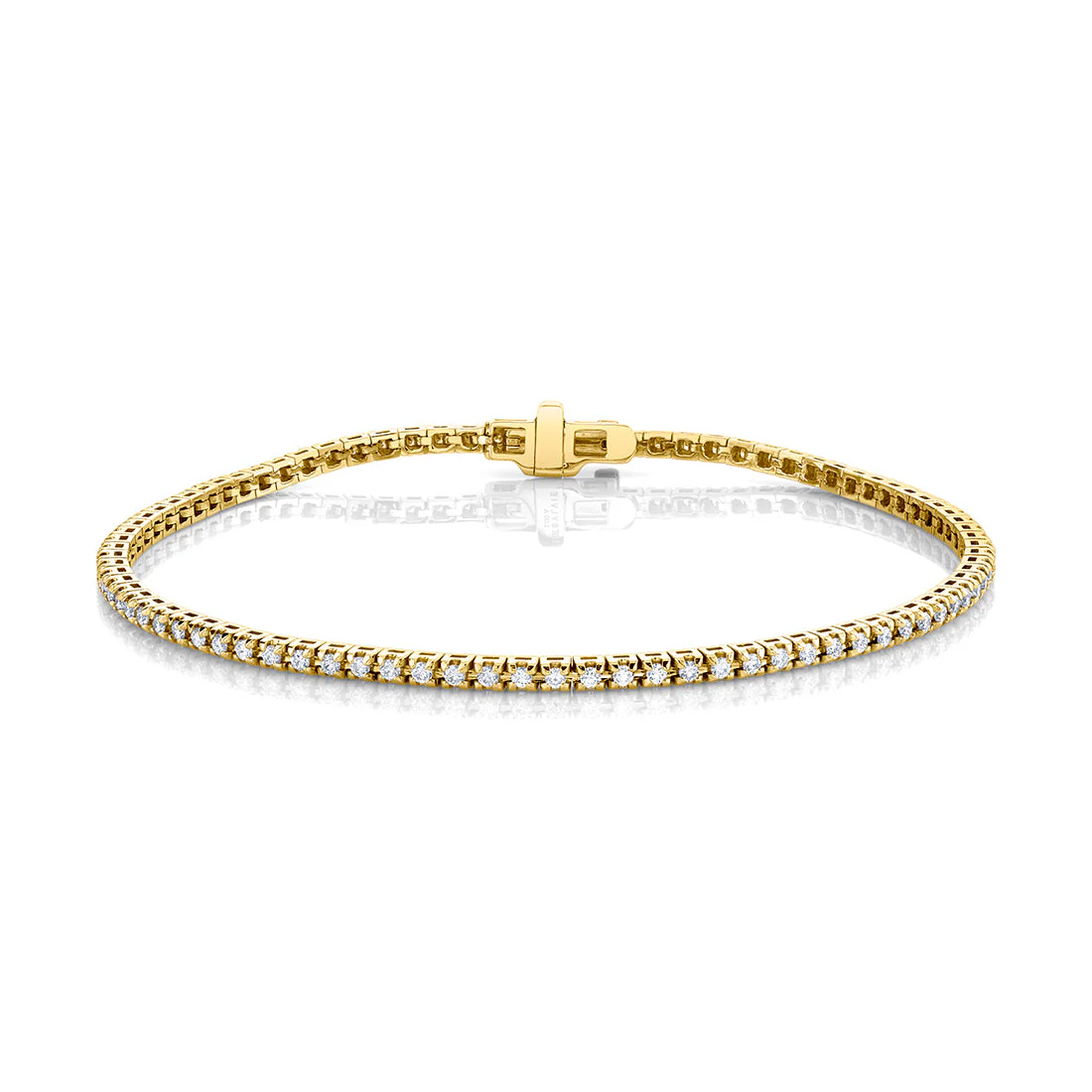 Sylvie Petite 2 Carat Diamond Tennis Bracelet 14K Yellow Gold