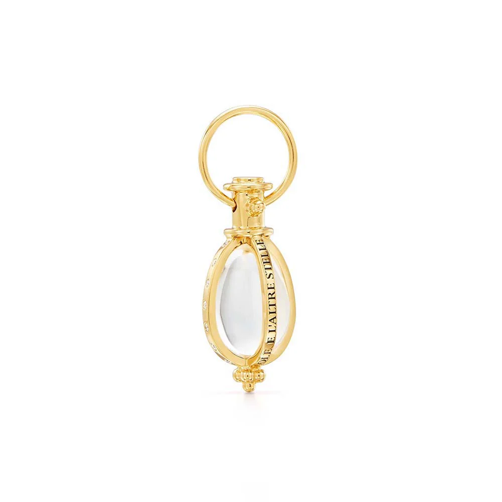 Temple St Clair Astrid Rock Crystal Amulet in 18K Yellow Gold - Image 3