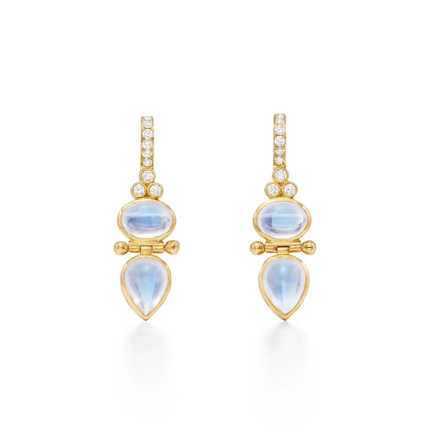 Temple St Clair Blue Moonstone Dynasty Drop Earrings