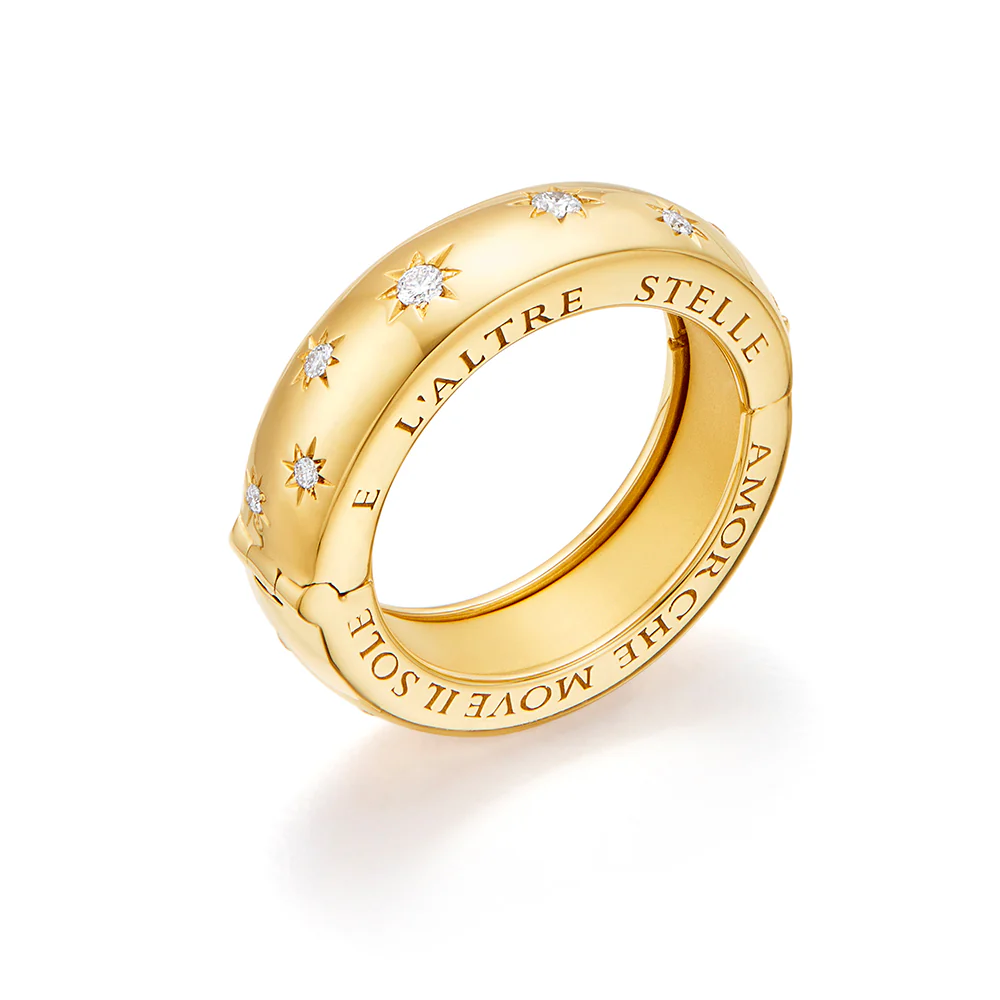 Temple St Clair Cosmos Secret Band Ring in 18K Yellow Gold