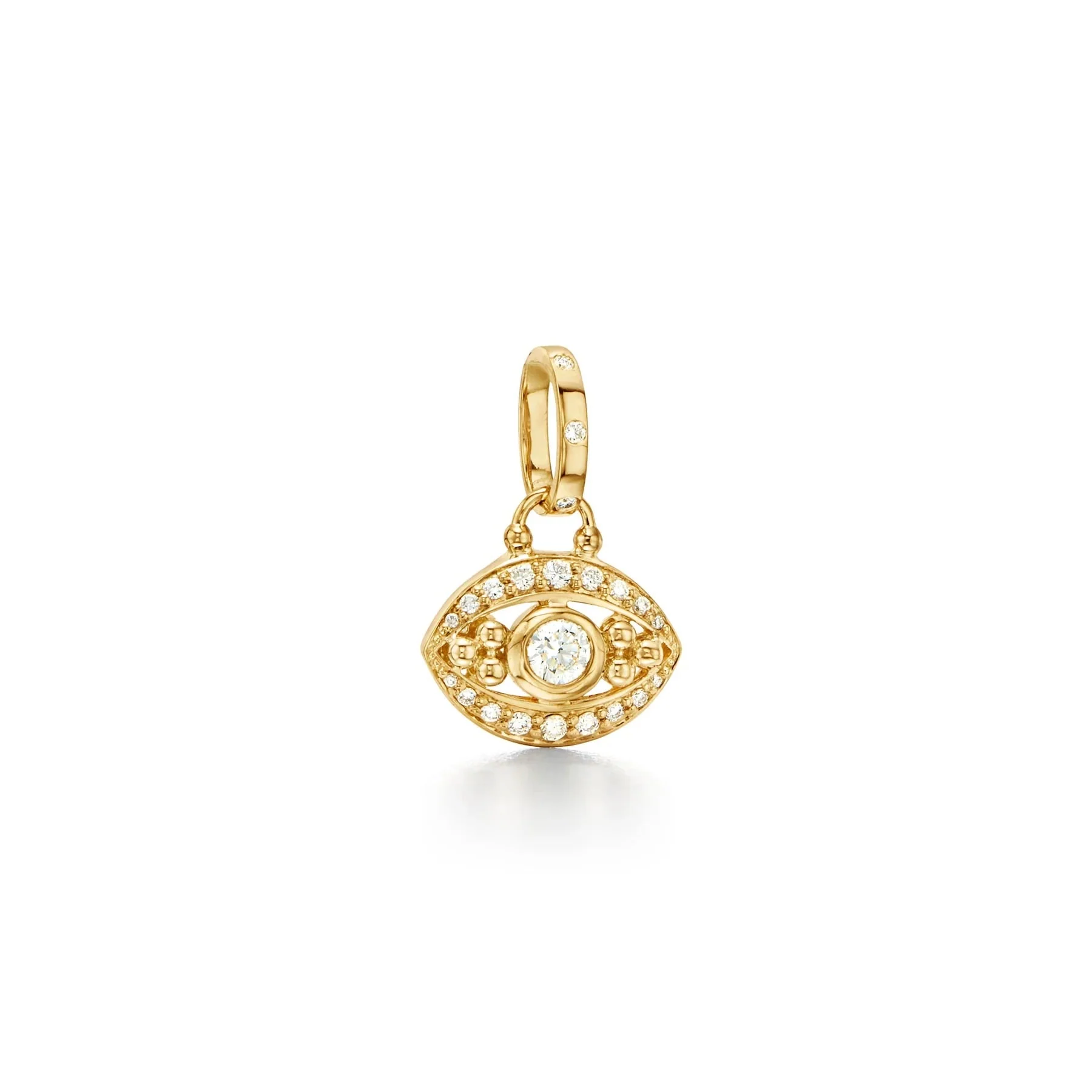 Temple St Clair Evil Eye Pendant 18K Yellow Gold