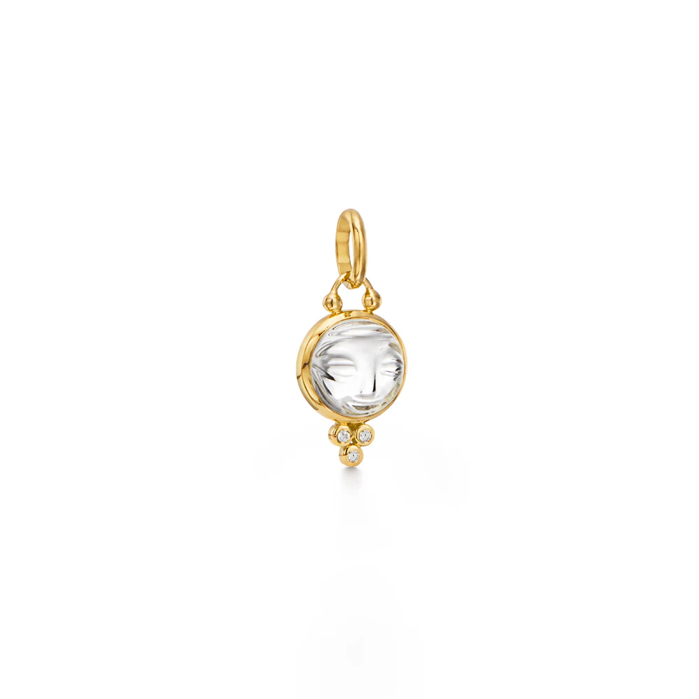 Temple St Clair Moonface Pendant in 18K Yellow Gold