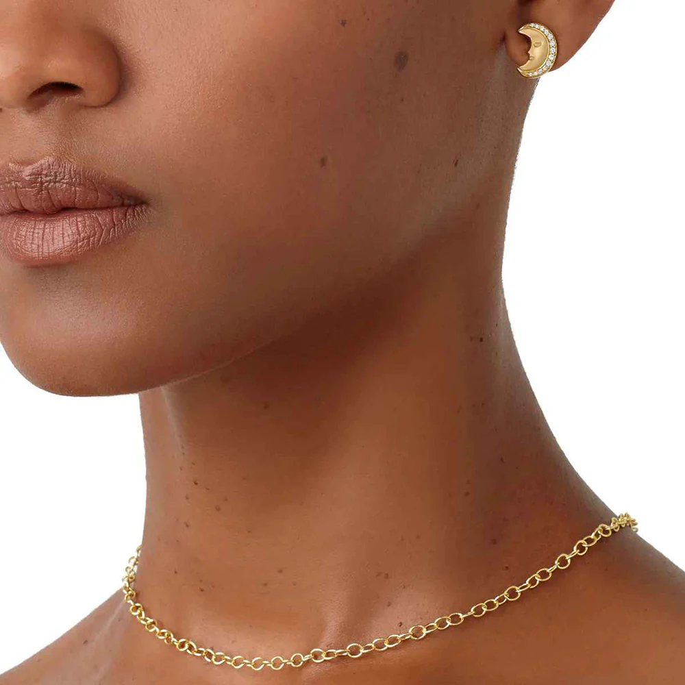 Temple St Clair Sole Luna Diamond Earrings 18K Yellow Gold - Image 2