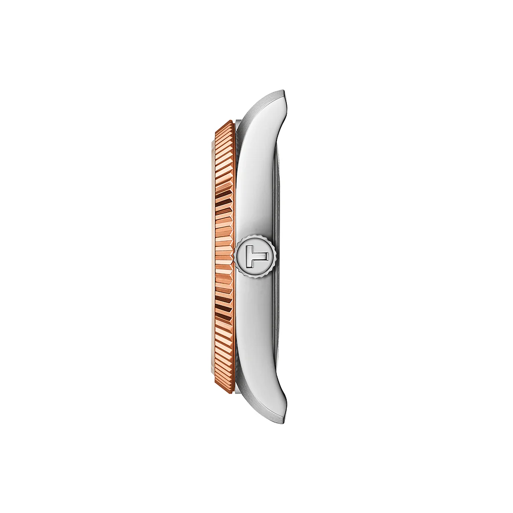 Tissot Ballade 34mm Rose PVD and Steel Silver Dial Quartz Watch - Image 4