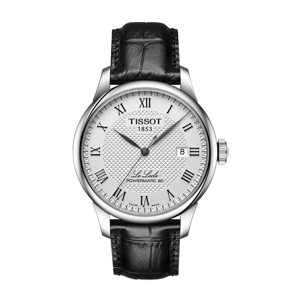 Tissot Le Locle 39mm Automatic Silver Dial Leather Strap Watch