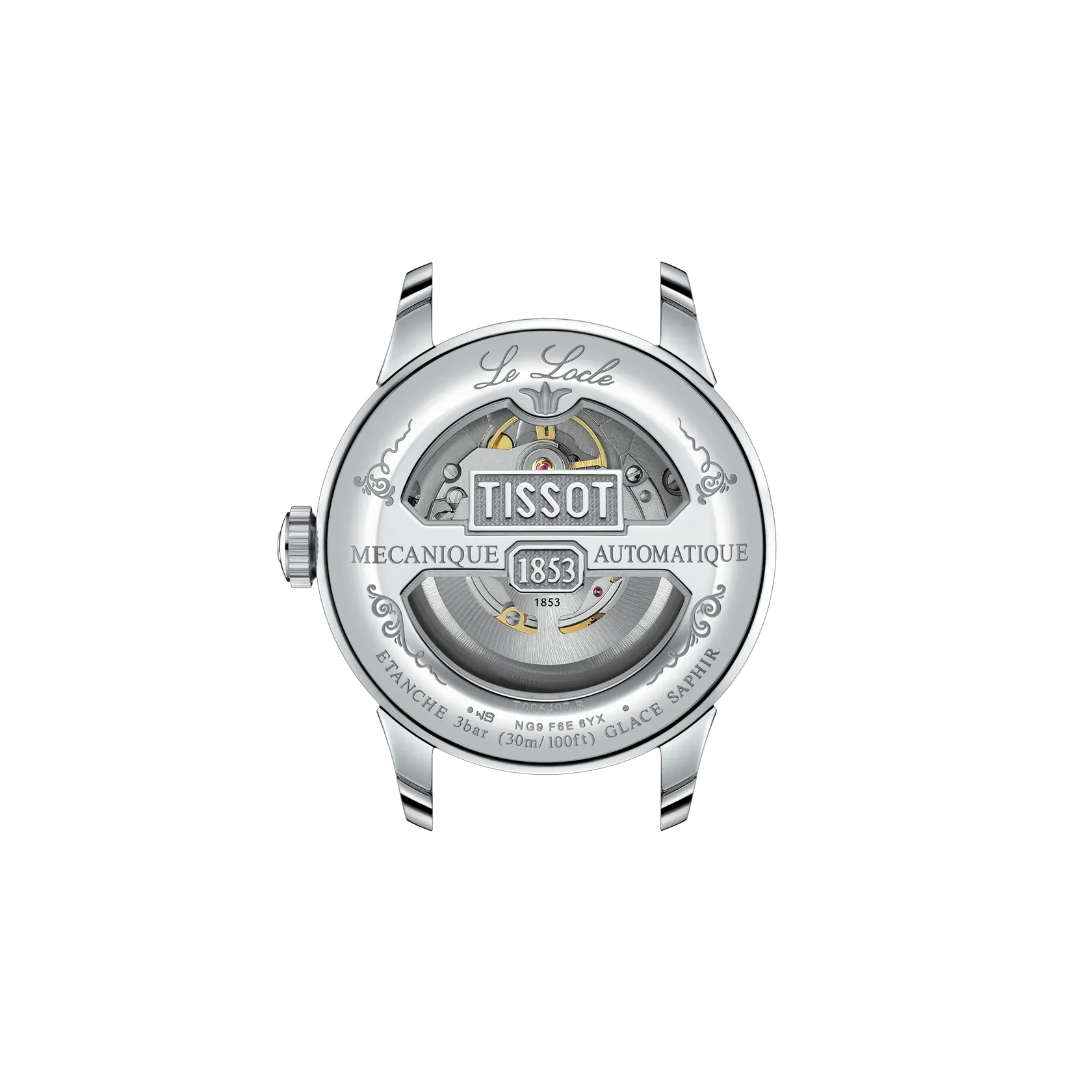 Tissot Le Locle 39mm Automatic Silver Dial Leather Strap Watch - Image 3