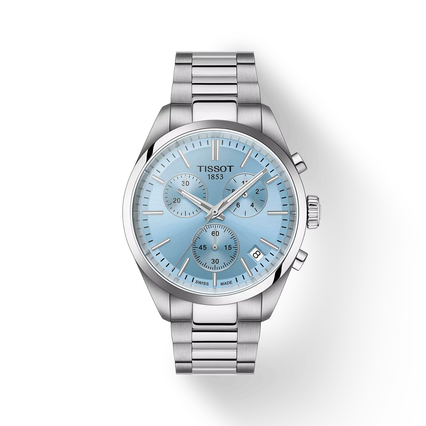 Tissot PR 100 40mm Chronograph Ice Blue Dial Watch