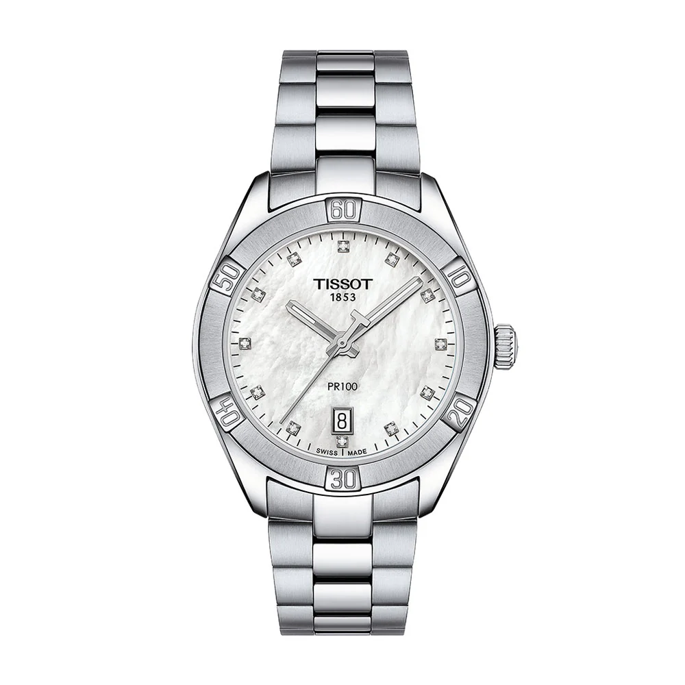 Tissot PR 100 Sport Chic Stainless Steel Mother of Pearl Dial