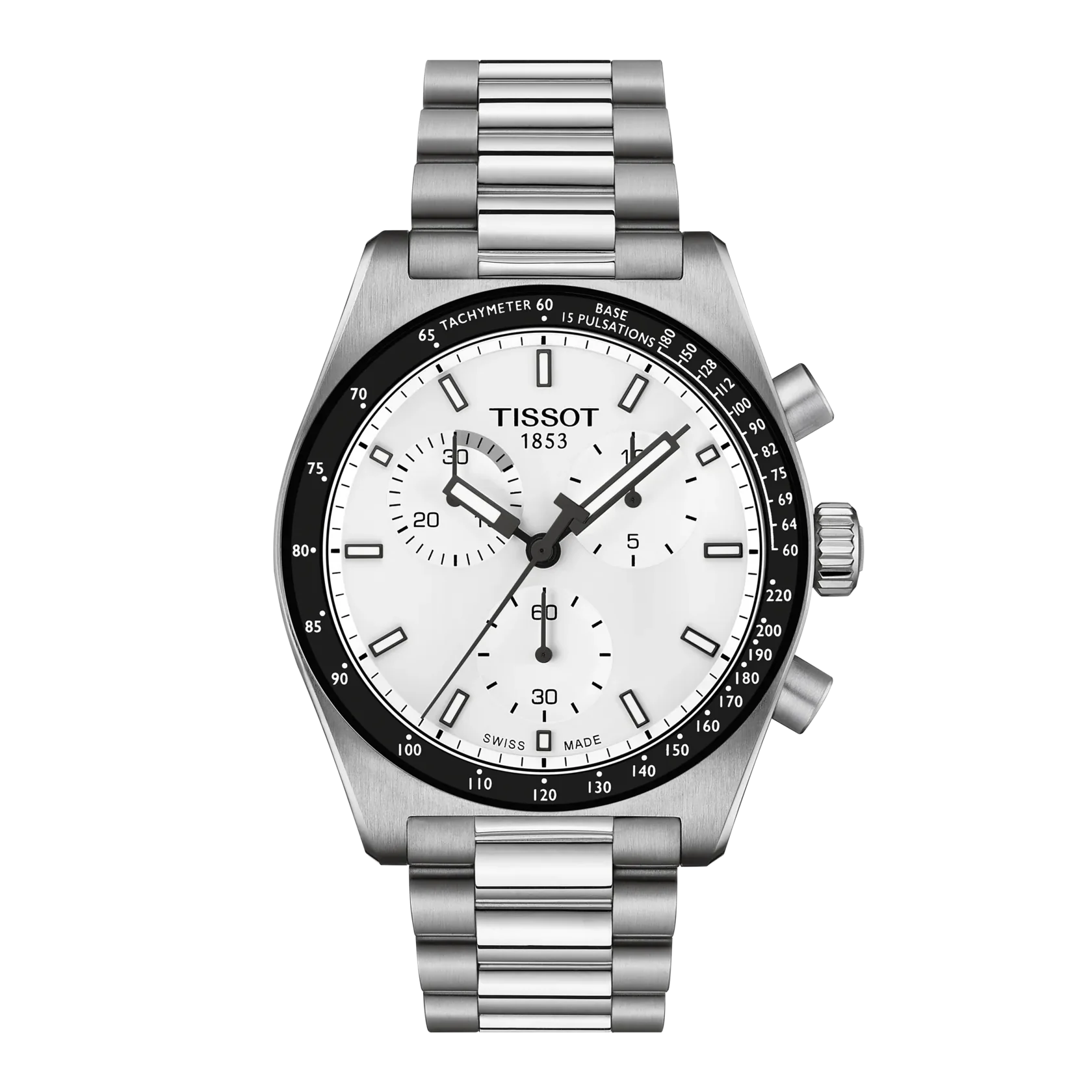 Tissot PR516 Chronograph 40mm Silver Dial Watch