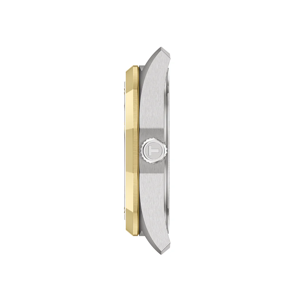 Tissot PRC 100 Solar 34mm Two Tone Silver Dial Quartz Watch - Image 4