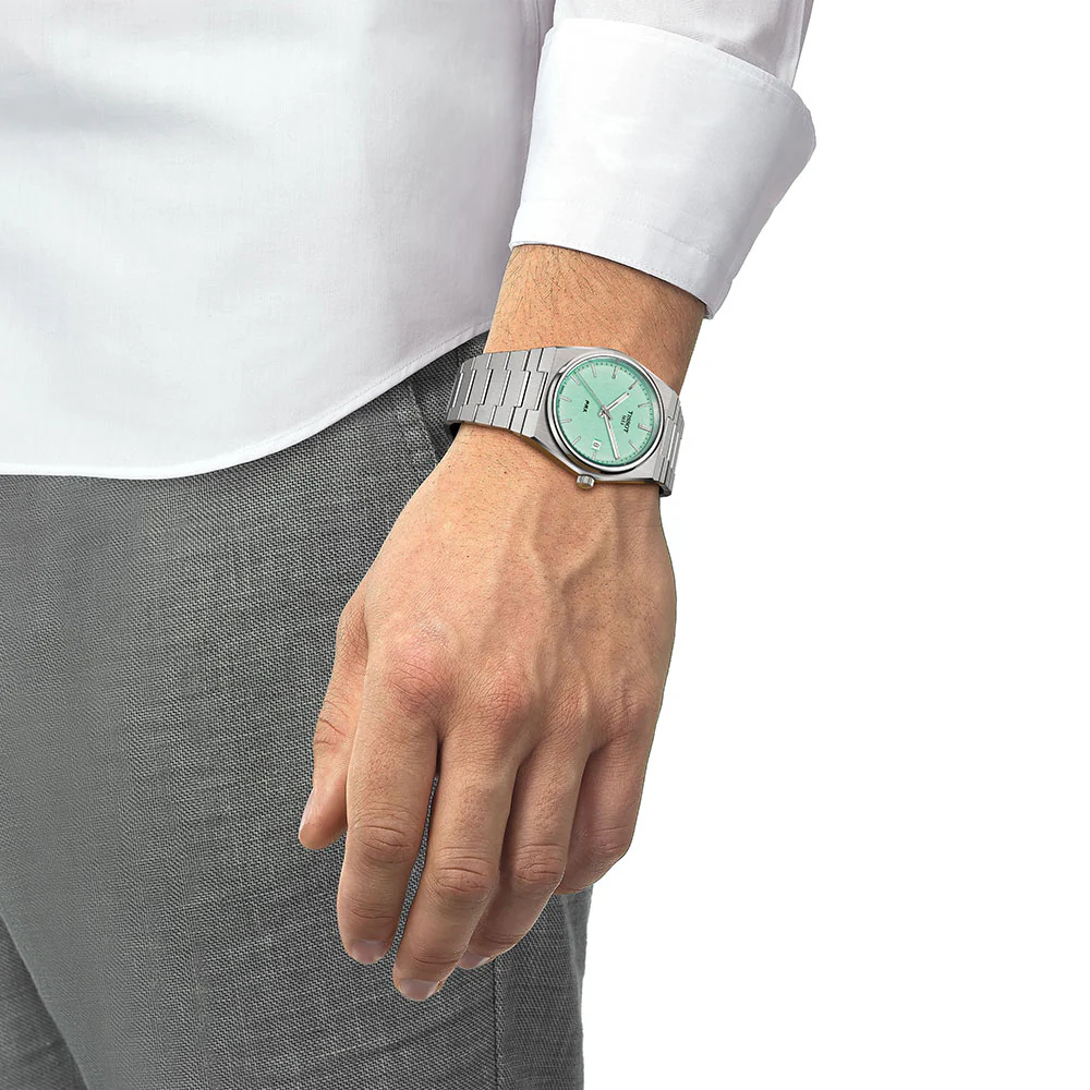 Tissot PRX 40mm Light Green Dial Quartz Watch - Image 2