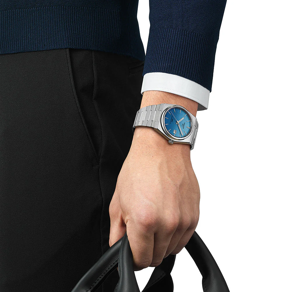 Tissot PRX Powermatic 80 40mm Gradient Ice Blue Chameleon Dial - Image 2