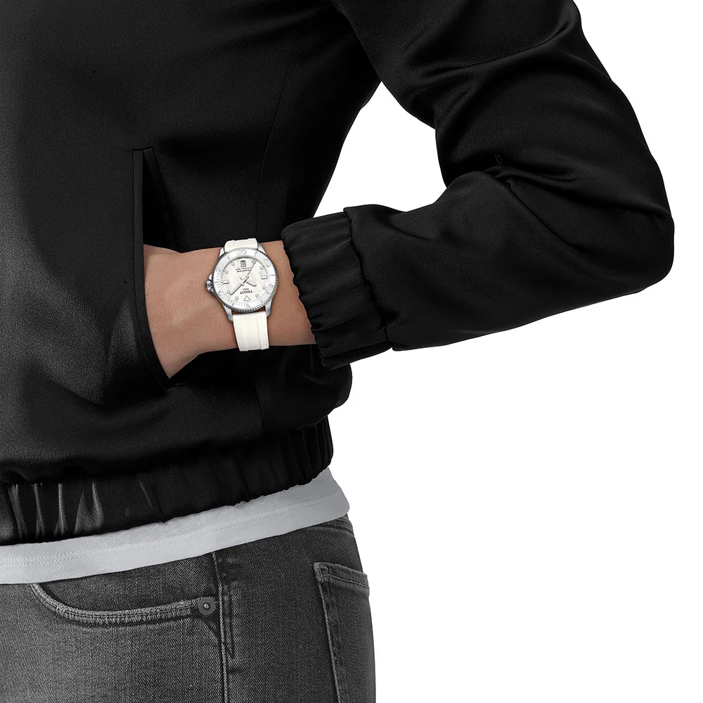 Tissot Seastar 1000 36mm Mother of Pearl White Strap - Image 2