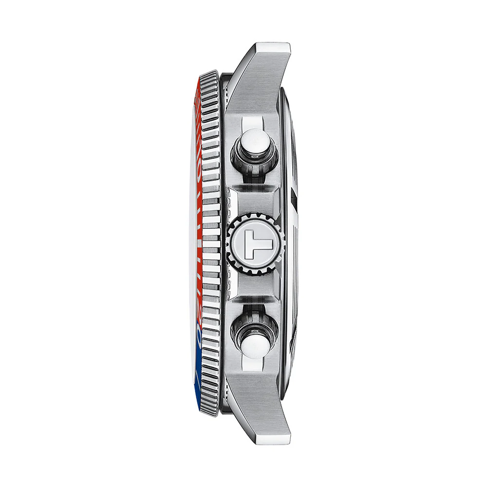 Tissot Seastar 1000 Chronograph Blue Dial Red and Blue Bezel - Image 4