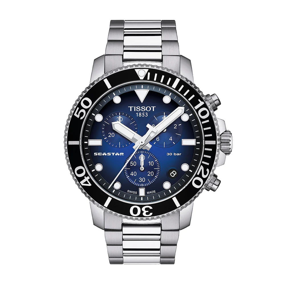 Tissot Seastar 1000 Chronograph Gradient Blue Dial Stainless Steel