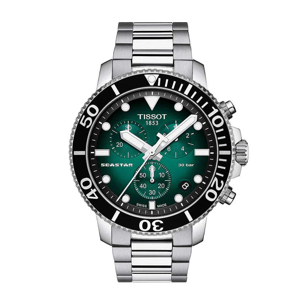 Tissot Seastar 1000 Chronograph Green Dial Stainless Steel