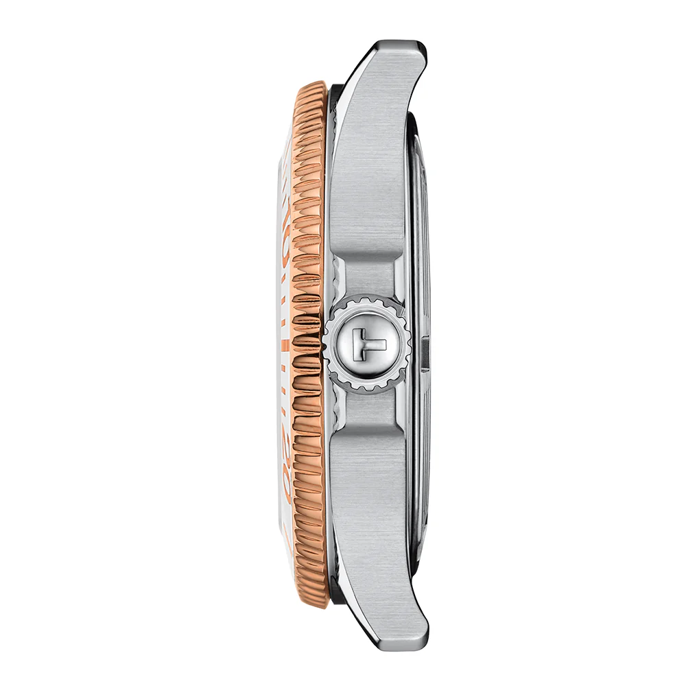 Tissot Seastar 1000 Quartz 36mm Mother of Pearl Rose Gold PVD Steel - Image 4
