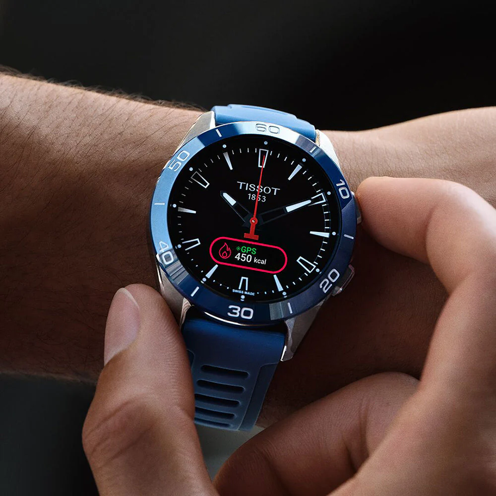 Tissot T-Touch Connect Sport Titanium Blue Rubber Strap - Image 2