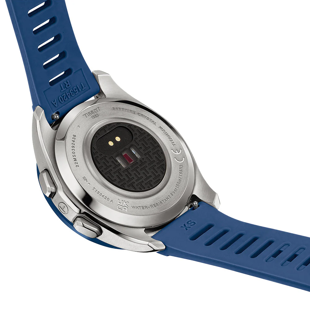 Tissot T-Touch Connect Sport Titanium Blue Rubber Strap - Image 5