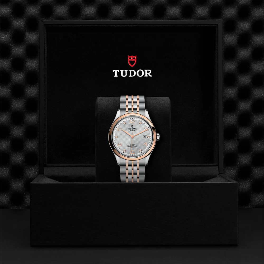 TUDOR 1926 39mm Silver Diamond Dial Steel and Pink Gold - Image 4