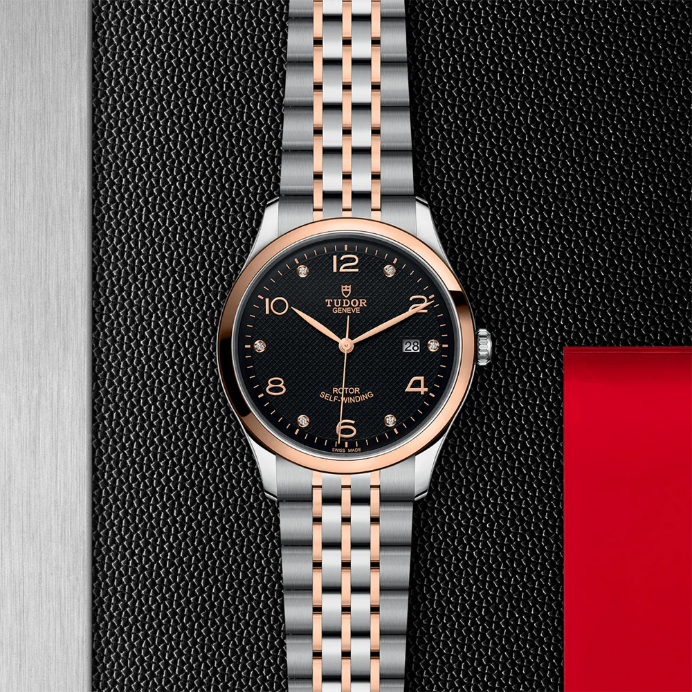 TUDOR 1926 41mm Black Diamond Dial Steel and Pink Gold - Image 2