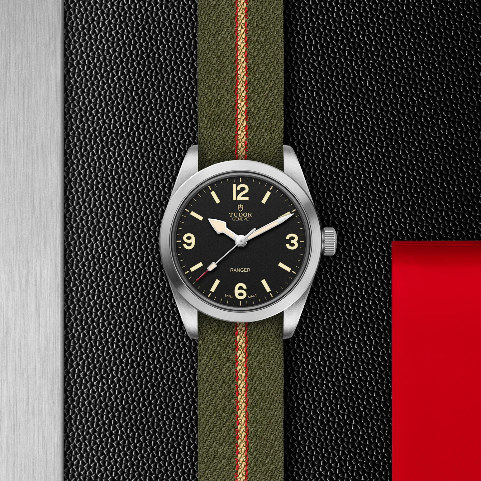TUDOR Ranger 36mm Black Dial Fabric Strap - Image 2
