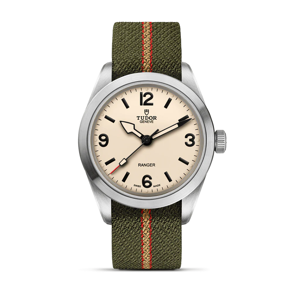 TUDOR Ranger 39mm Beige Dial Fabric Strap