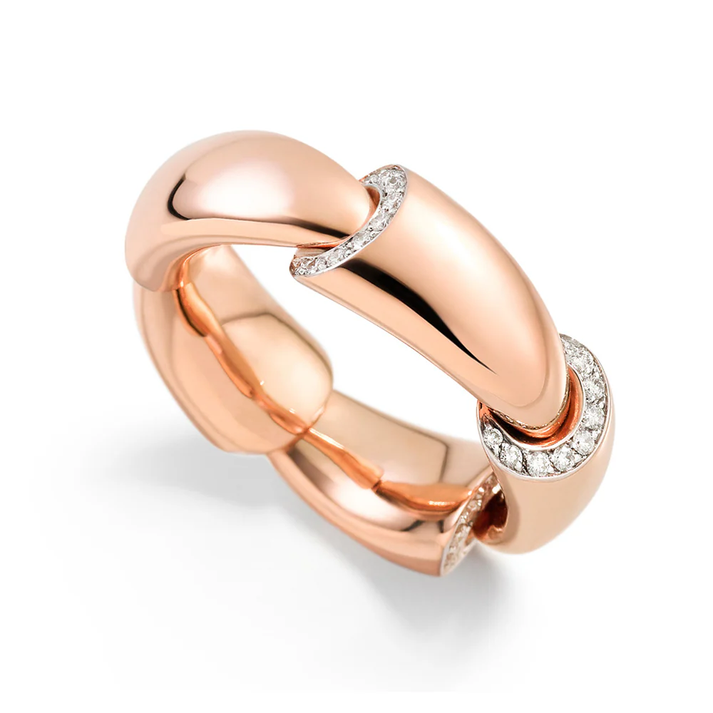 Vhernier Calla Ring in 18K Rose Gold with Diamonds - Image 4