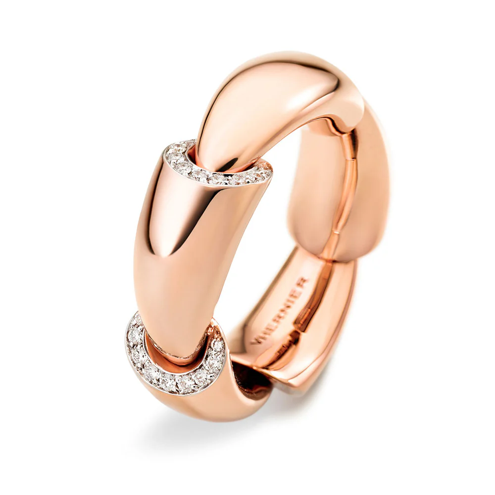 Vhernier Calla Ring in 18K Rose Gold with Diamonds - Image 5