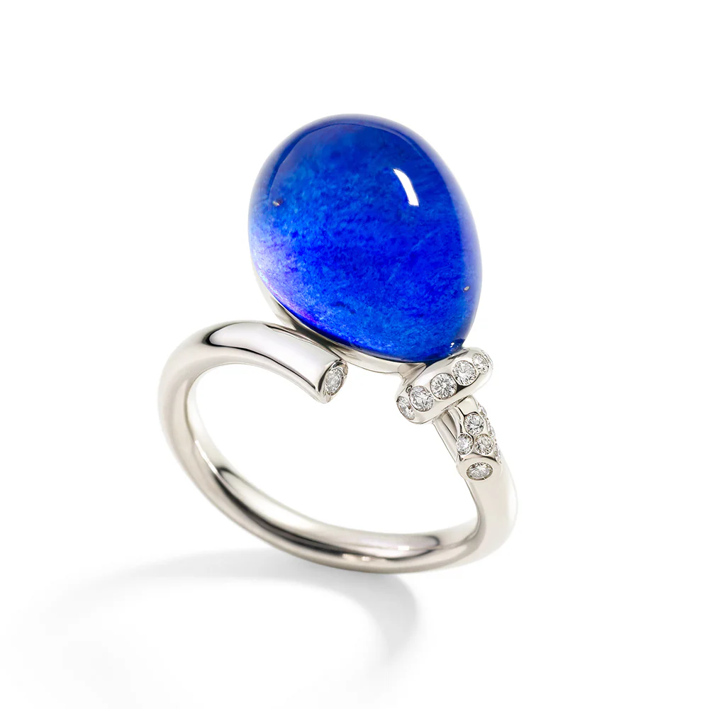 Vhernier Palloncino Lapis Ring in 18K White Gold