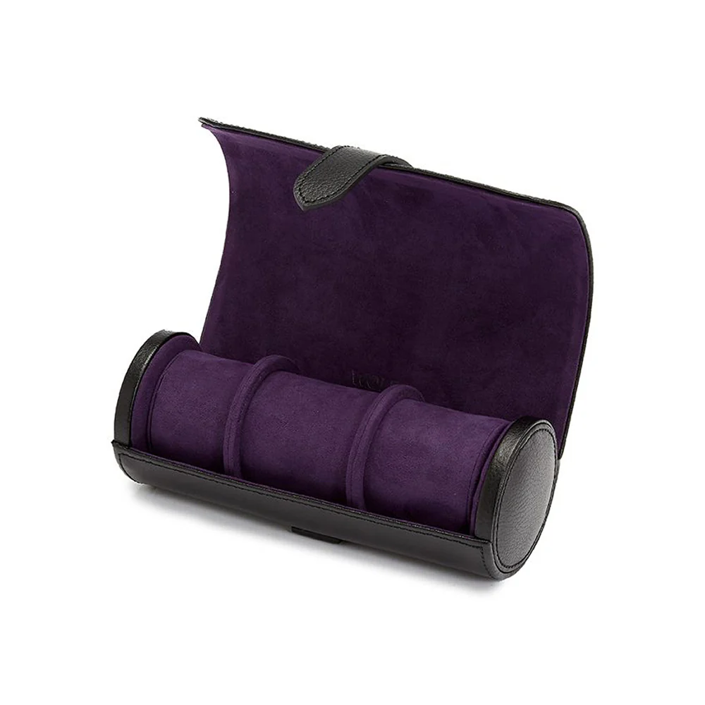 Wolf Blake Watch Roll in Black and Purple - Image 2