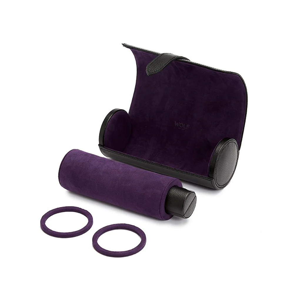 Wolf Blake Watch Roll in Black and Purple - Image 4