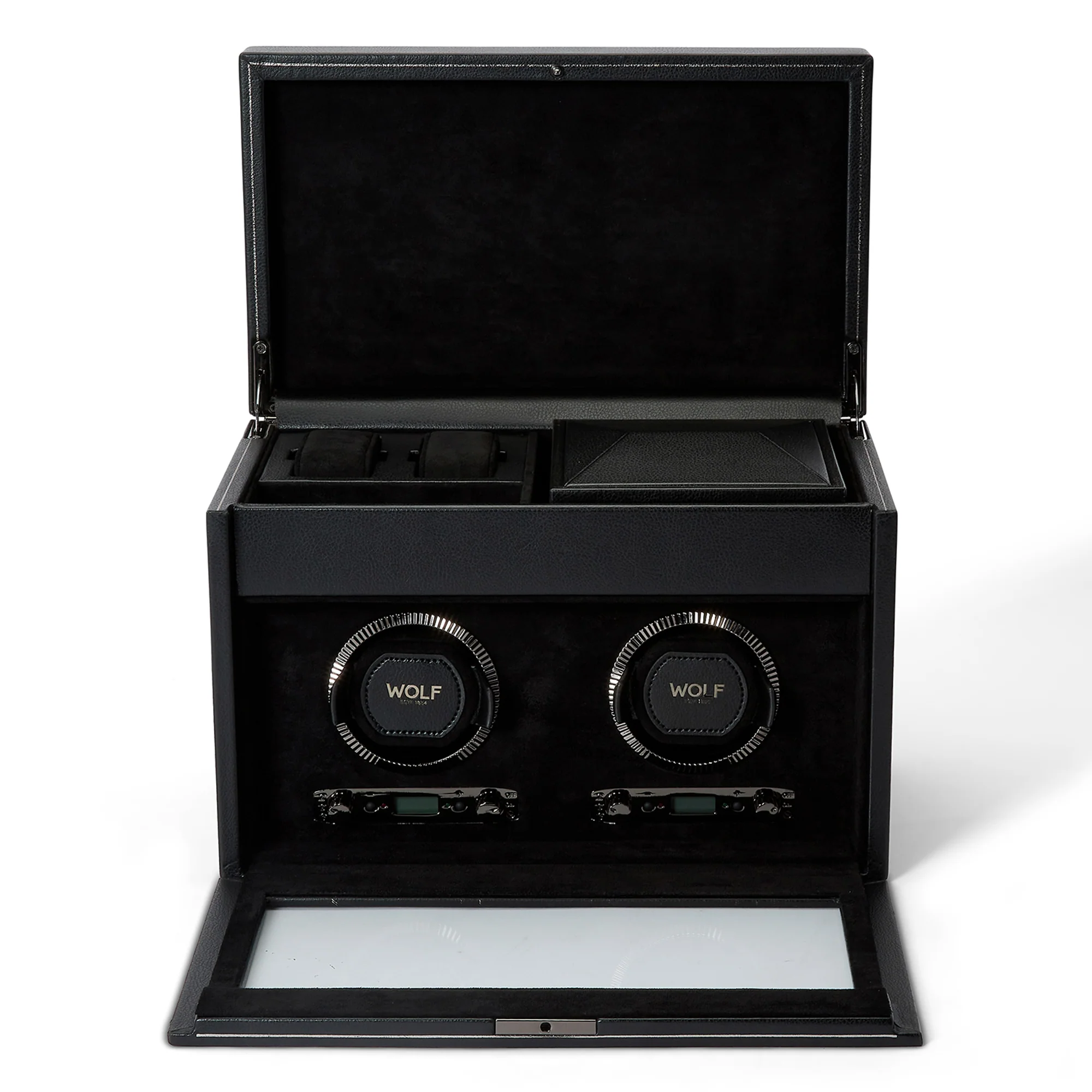 WOLF British Racing Double Watch Winder with Storage - Image 5