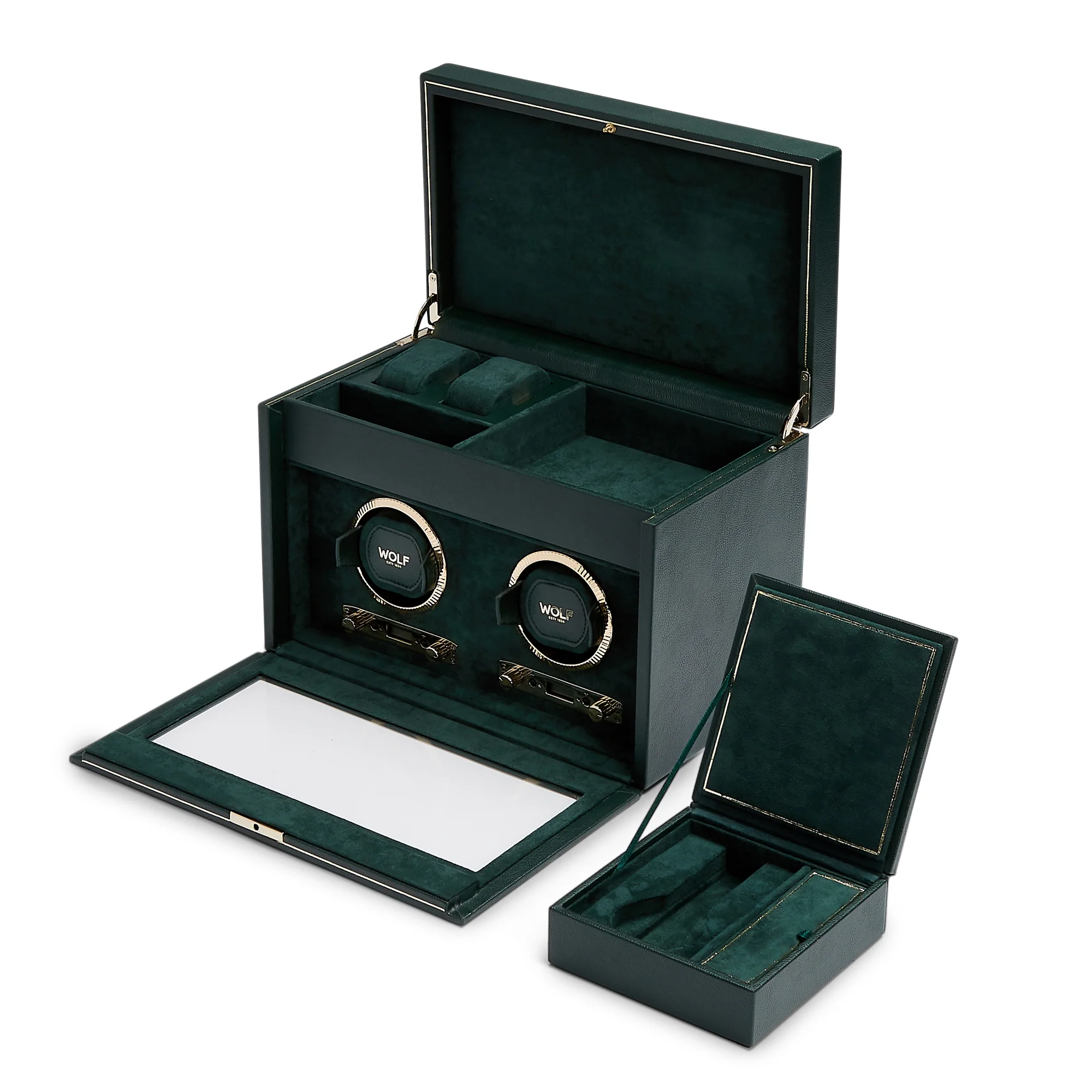 WOLF British Racing Double Watch Winder with Storage - Image 8