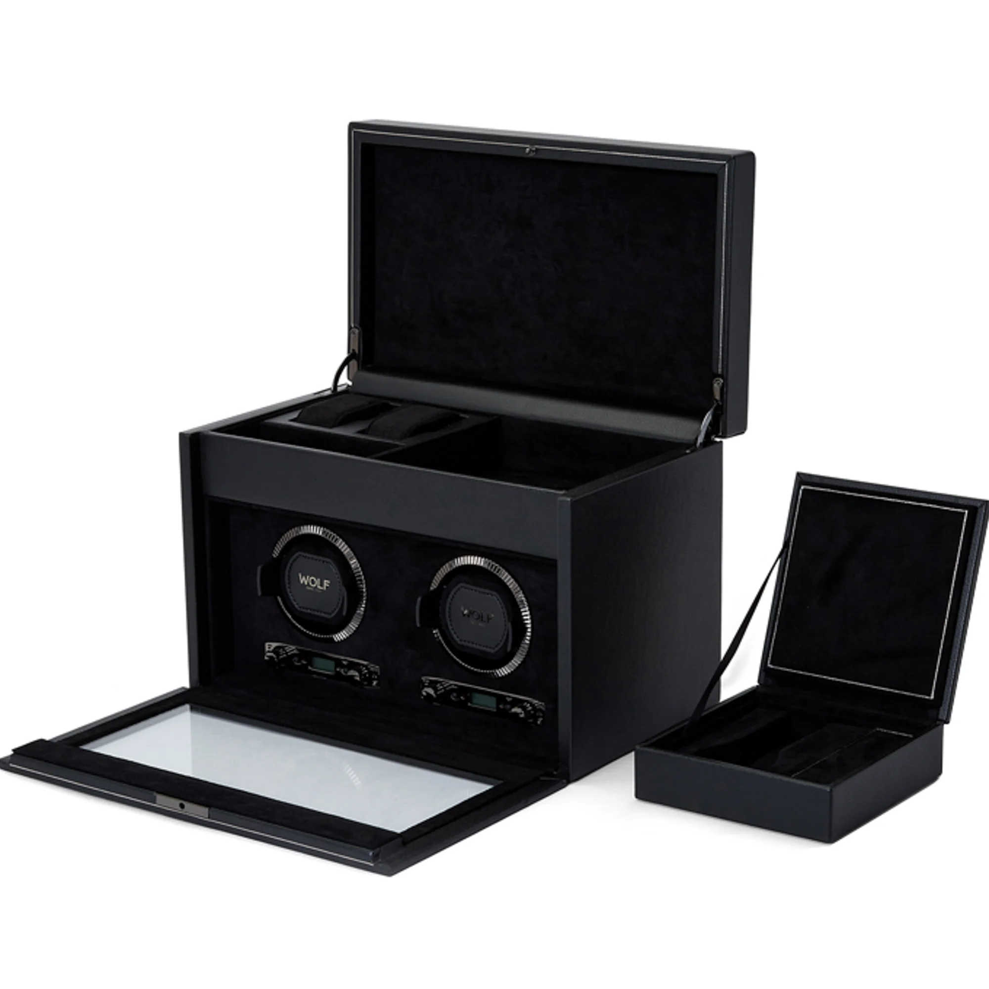 WOLF British Racing Double Watch Winder with Storage - Image 9