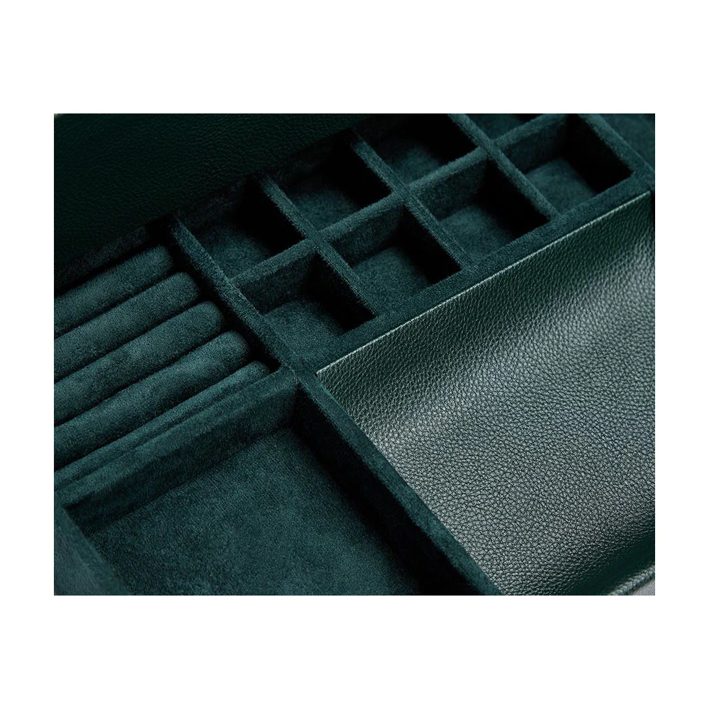 Wolf British Racing Green 10 Piece Watch Box with Storage - Image 5