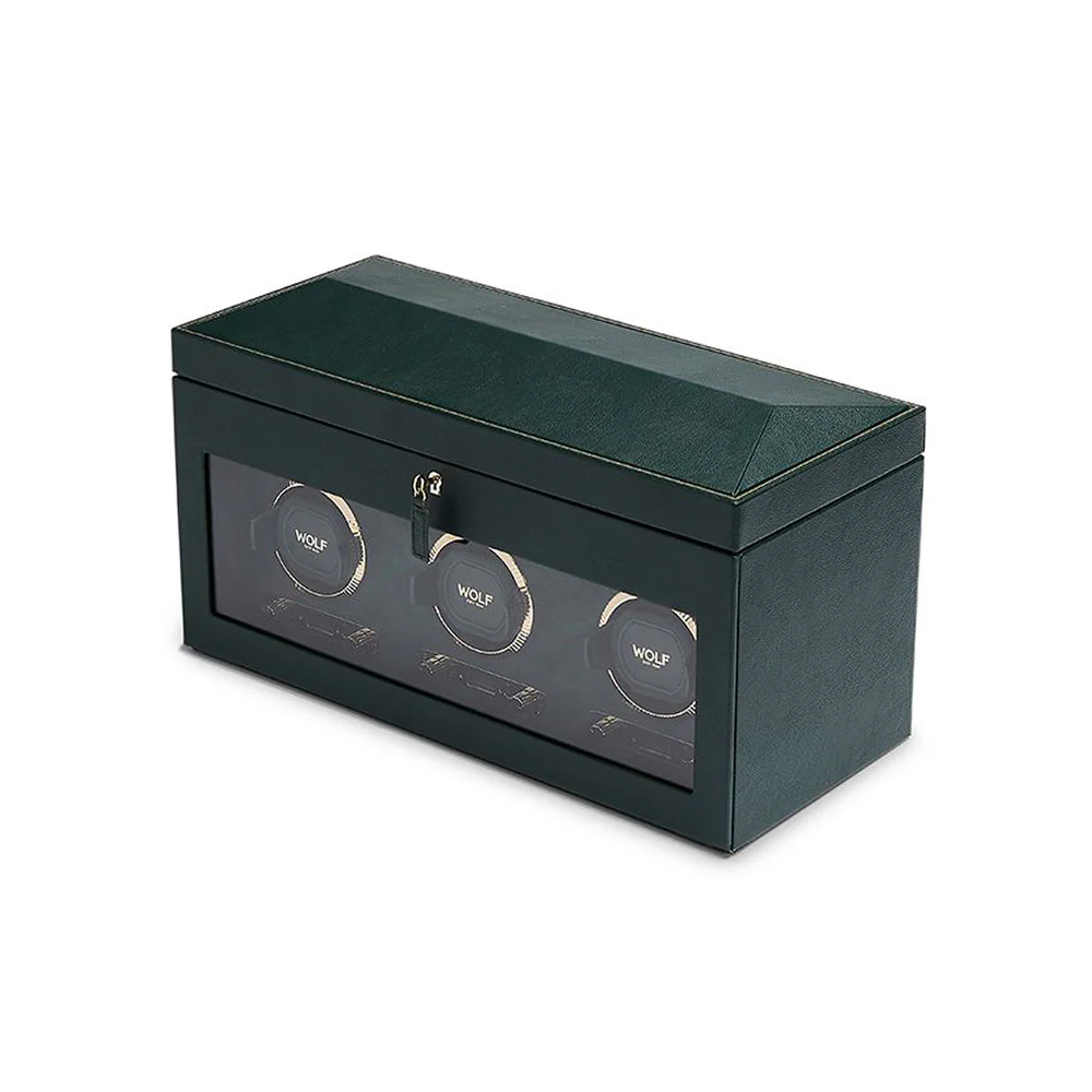 Wolf British Racing Green Triple Watch Winder - Image 4