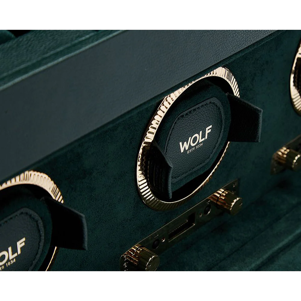 Wolf British Racing Green Triple Watch Winder - Image 5